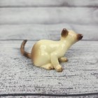 Vintage Hagen Renaker Miniature Siamese Cat Timid