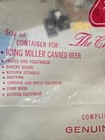 Vintage Miller High Life 1954 Plastic Cooler Bag