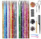 16 Colors Hair Tinsel Kit With Tools 3200 Strands Glitter Tinsel Hair Extensions