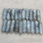 20pcs Natural Labradorite Obelisk Quartz Crystal Wand Double Point Healing
