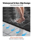 Vevor Interlocking Drainage Mats 12  X 12  Pp Garage Floor Tiles Black 55 Pack