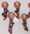 Vintage Ny Mets Buttons With Ribbon charms Ex Mr Met Original Look Lot Of 7
