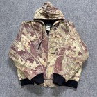 Vtg Wolf Mountain Jacket Men s Large Camouflage Outdoor Made In Usa Insulated