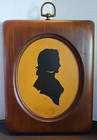 Victorian Silhouette Portraits Gentleman   Lady Solid Wood Frames Vtg Read Desc 