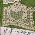 Vintage Crocheted Dollies _ Cotton _ Lot Of Five  _ Mixed Sizes _ Good Condition