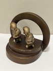 Vintage Cast Iron Squirrel Bookend Gold Tone Heavy Decorative Book Holder