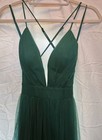 Emerald Long Bridesmaid  Prom  Ball Dress Gown Beautiful Polyester Size 1 