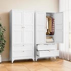Metal Armoire Wardrobe Closet With 2 Drawers 72   Wardrobe Cabinet With Drawe   