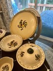 Vintage Mcm Poppytrail Dinnerware Set Metlox-california Provincial Rooster 52 Pc