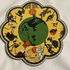 Vtg 1920 s Whitney Halloween Paper Doily Coaster  1  Diecut Witch Ghost Skel  f2