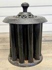 Rare 19th Century Tin Candle Mold 11 Tube ornamental Cast Metal Top-primitive