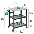 Outdoor Prep Dining Table Cart For Patio Bar Grilling Backyard Bbq Grill Cart