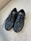 Vintage Black Leather Puma Low Top Sneakers shoes Size 40