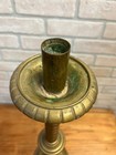 Vintage Large 26  Brass Barley Twist Candlestick Holder Religious Altar Colonial