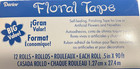 Floratape Floral Stem Wrap -green 1 2  Wide X 90 Ft Self Sealing 12 Pk
