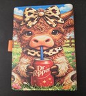 Dr Pepper Highland Cow A5 6-ring Planner Organizer Binder W  Strap