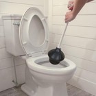 Flexible Toilet Plunger Non-marking Rubber Comfortable Grip Clog Removal New