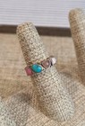 Vintage Navajo Native American Sterling 925 Ring Turquoise Coral Gemstones