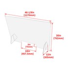 46  X 30  6mm Sneeze Guard Shield For Counter Desk Cashier Manicure Table Freest