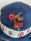 Scooby-doo Vintage Navy Blue Embroidered Kids Girls Bucket Hat With Embroidery