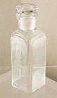 Antique Fraser Clear Beveled Glass Bottle With Stopper - Medicine - Apothecary