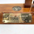Texas Mesquite Gavel Elks District Deputy Grand Exalted Ruler Handcrafted Signed