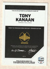 2024 Tony Kanaan Signed Indianapolis 500 Parkside Trading Card Indy Car  sstk