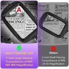 30x 10x Extra Large Floor Magnifying Glass With Light And Stand 7-inch Black 