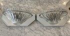 Vintage Art Deco Style Crystal Mirror Sconces Pair Set 2 Light Fixture