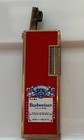 Vintage Budweiser Beer Lighter By Sunex Metal Advertising Side Strike Nice