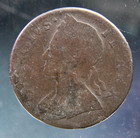 Great Britain  Half Penny  1746 Copper Coin george Ii