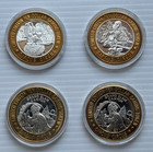 4 Circus Circus  10 Limited Ed  Gaming casino Tokens Las Vegas  -  999 Silver