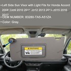 Left Driver Sun Visor W  Light Fits For 08-17honda Accord 83280-ta5-a51za