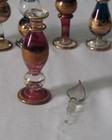 Single Egyptian Art Blown Glass Perfume Bottle 4-4 5  Tall   1 In Group Photo 