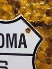 Vintage Oklahoma Route 66 Porcelain Sign Us Highway Road Transit Shield Marker