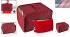 Red 2-slice Toaster Cover With Storage Pockets   Easy Clean Design