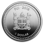 2018 Mermaid Rising 1 Oz Pure Silver Proof Like Coin     Fiji