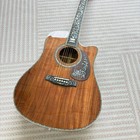 Eq Natural Acoustic Guitar Rosewood Fingerboard Flower Inlaid Us Warehouse