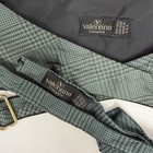 Valentino Men s Cummerbund Bow Tie Set Green Glen Plaid Silk Made In The Usa Euc
