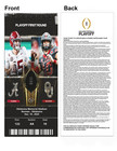 Alabama Vs Oklahoma Cfb Playoff Round 1 Game Replica Customizable Ticket Stub