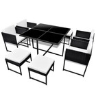 Patio Dining Set Outdoor Table And Chairs Furniture Set Poly Rattan Vidaxl
