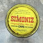 Vtg Simoniz Original Car Wax Metal Tin Can Advertising Auto Gas Polish Truck Car