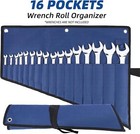 Wrench Roll Up Tool Organizer     16 Pocket Waterproof Tool Pouch Bag For Storage