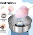 Rovsun 15  Commercial Cotton Candy Machine Maker Floss Pink 980w Family Party