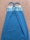 Ivivva Girls Size 12 Blue white Tie-dye A-line Sleeveless Knee-length Dress