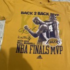 Vintage Adidas 2009-2010 Lakers Nba Finals Mvp Kobe Bryant T-shirt Sz L