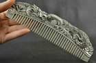 Chinese Old Decoration Collectibles Handwork Tibet Silver Carving Dragon Comb Mk