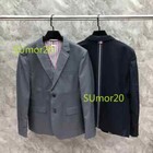 Thom Browne Men s Suit Grey Work Casual Suit Slim Fit Jacket