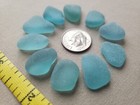 Genuine Pure Beach Sea Glass Surf Tumbled Teal Green Blue Good Small Frosted H01