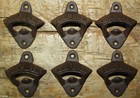 1 Rustic Cast Iron Bar Open Vintage Style Wall Mount Beer Bottle Opener Here